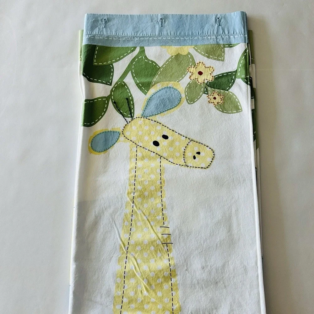 Pottery Barn Kids 100% Cotton Shower Curtain with Animal Appliqués